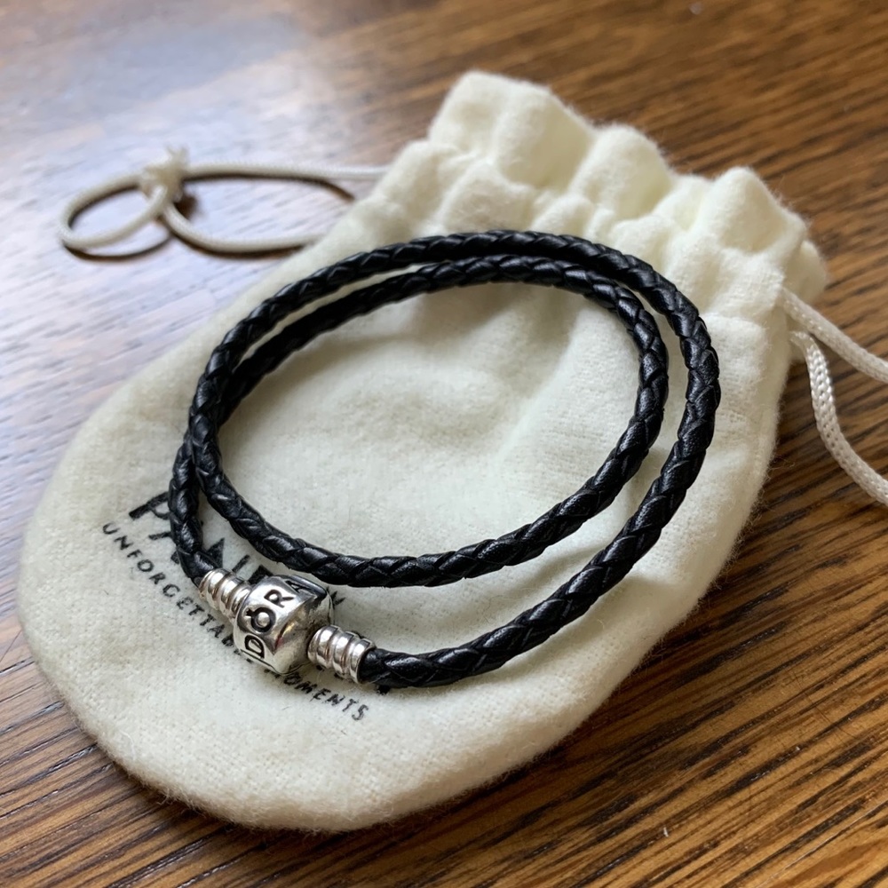 Pandora Black Leather Wrap Bracelet